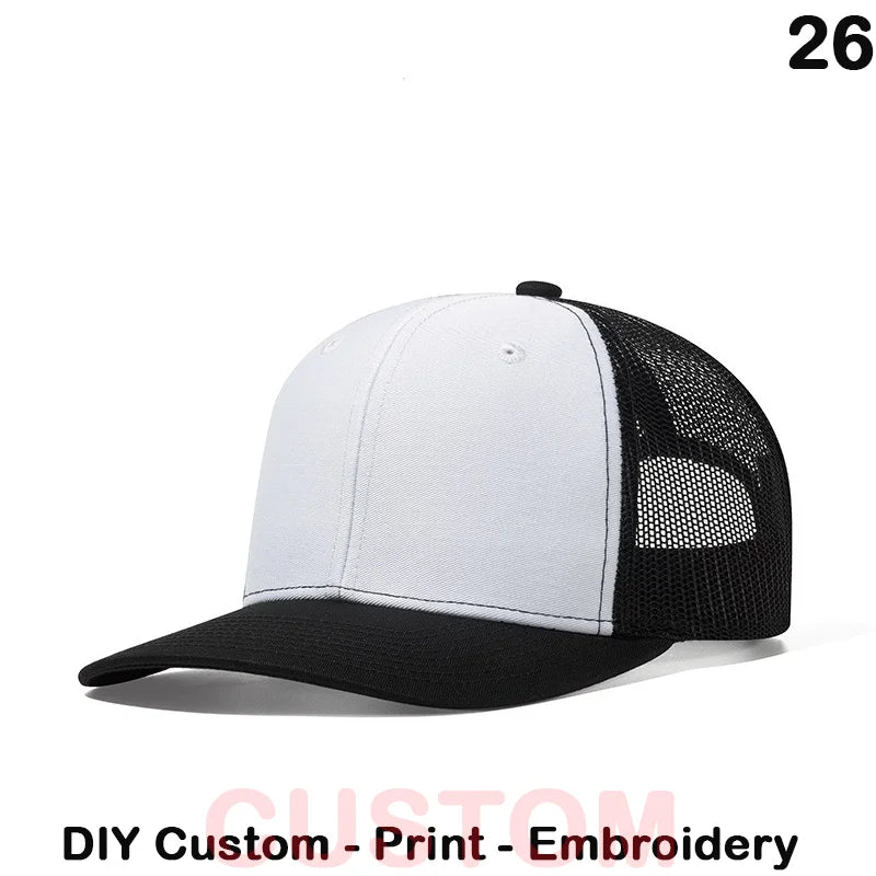 Fedoryn Custom Embroidery Baseball Cap for Men and Women DIY Design Mesh Cap LOGO Print Hat Quality Truck Hat Wholesale Unisex
