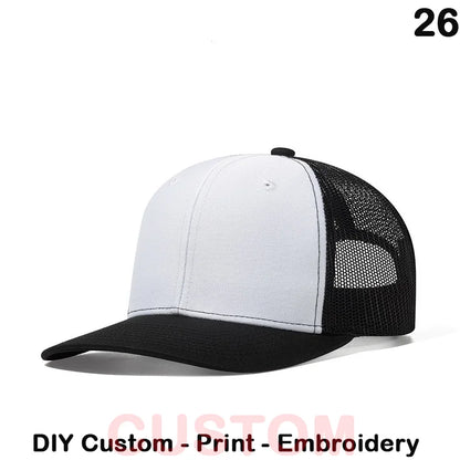 Fedoryn Custom Embroidery Baseball Cap for Men and Women DIY Design Mesh Cap LOGO Print Hat Quality Truck Hat Wholesale Unisex
