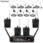 4Channel Wireless Lavalier Microphone Headset Microphone Depusheng X4-CLIP VHF Fixed Dual Frequency Wireless Set For Stage Show