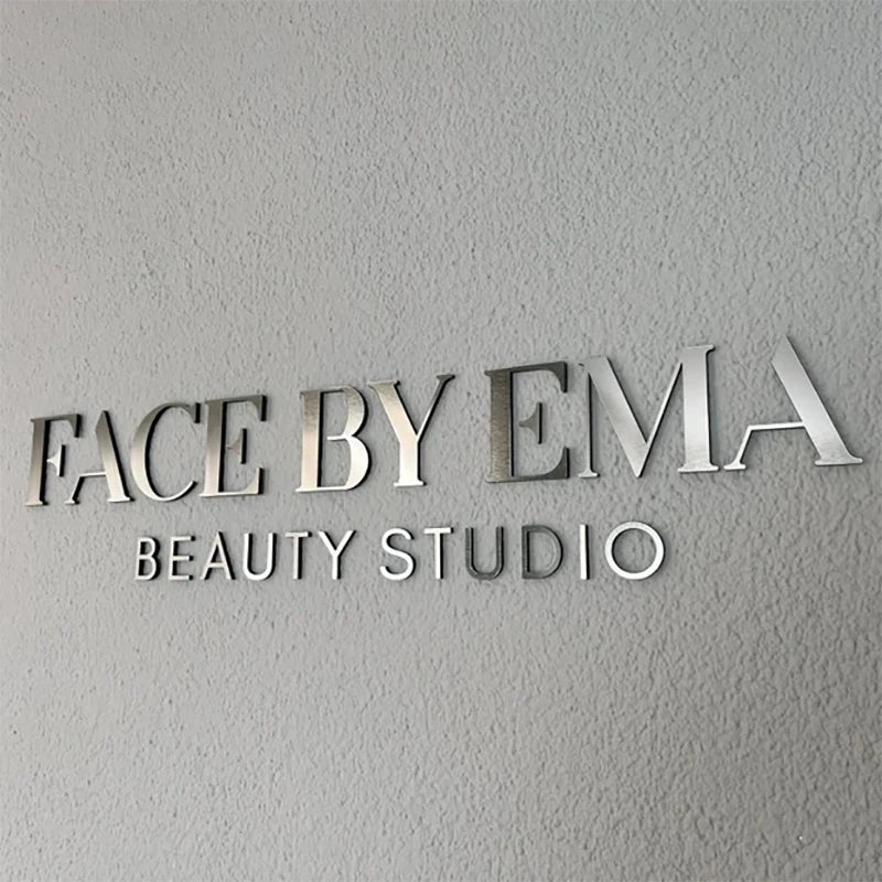 Custom Logo Wall Sign 3D Laser Cut Beauty Salon Sign, Business Signboard Personalized Logo Sign Company Logo For Wall Decoration