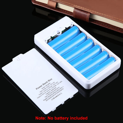 HAWEEL DIY 6 x 18650 Battery 24W Fast Charge Power Bank Box Case with Display, Not Include Battery