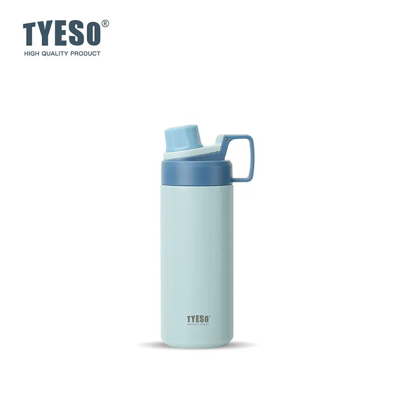 Tyeso 600ML Leakproof Insulated Water Bottle Portable Vacuum Thermal Flask Drink Cup for Outdoor Sports Travel Daily Fitness