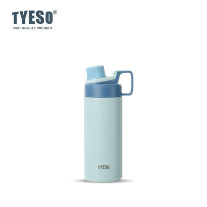 Tyeso 600ML Leakproof Insulated Water Bottle Portable Vacuum Thermal Flask Drink Cup for Outdoor Sports Travel Daily Fitness