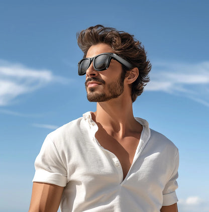 New Leisure Camera Smart Glasses 800W 32GB Memory AI Translation Voice Assistant Video Recording Men Anti Blue Light Sunglasses