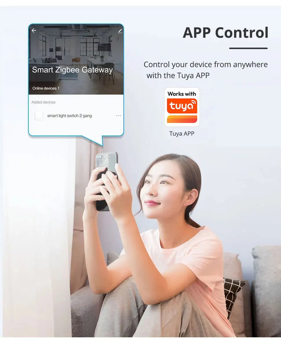 Zemismart Zigbee Gateway Hub Long Range Smart Home Bridge Wired with Network Cable Work with Tuya App Control Zigbee Devices