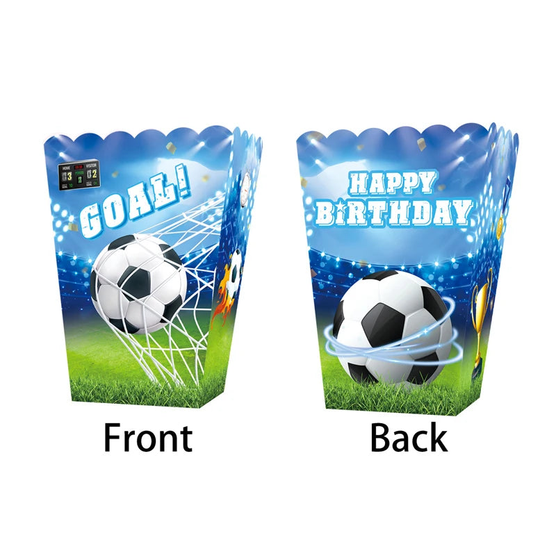 Blue Football Birthday Party Decoration Supply Birthday Soccer Plates Cups Napkins Towel Paper Tableware Tablecloth Party Favor