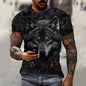 Men's T-Shirts Summer Animal Wolf  Pattern 3D Print Tops Tees Summer Women Streetwear Fashion Oversized T Shirt Men Clothing