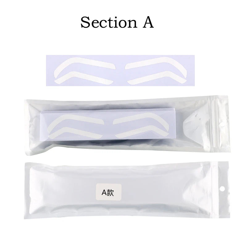 50Pc Disposable Eyebrow Design Stencil Eyebrow Tint Airbrush Auxiliary Sticker For Brows Shaping With Single Eyebrowstype Option