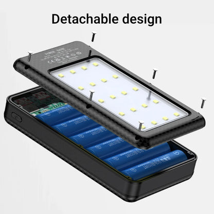 18650 Power Bank Battery Box 18650 Battery Cases Easy Carry Design For Daily Work 10W 6x18650 Power Bank Battery Storage Case