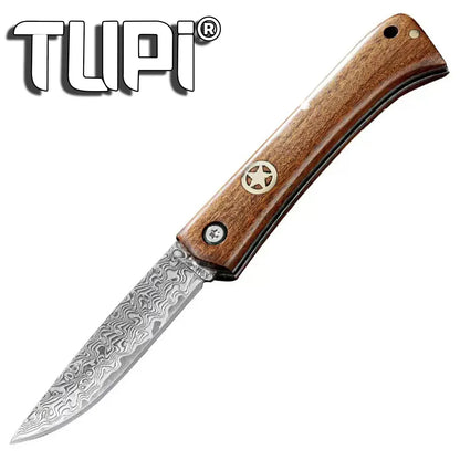  Damascus steel Folding Knife Fruit Paring Vegetable Cutter Utility Knife Pocket Knife for Cooking Kitchen Accessories