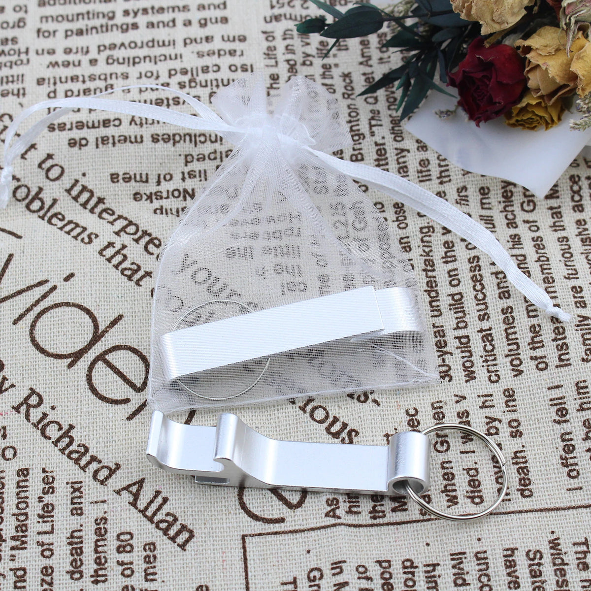 100*Personalized Engraved Bottle Opener KeyChain Wedding Party Private Gift Brewery, Hotel, Restaurant Logo Customized Wholesale