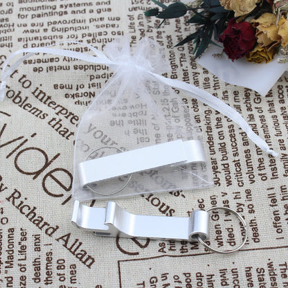 100*Personalized Engraved Bottle Opener KeyChain Wedding Party Private Gift Brewery, Hotel, Restaurant Logo Customized Wholesale