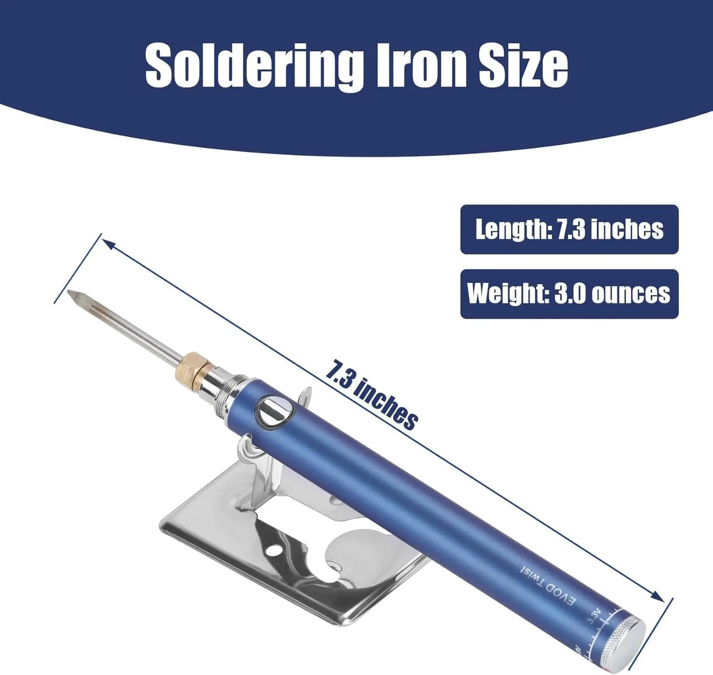 Cordless Soldering Iron with 1100mAh Battery, Portable Compact Adjustable Temperature for Household Repair and Jewelry Welding