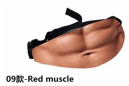 Funny Belly Bag Novelty Waist Pack Realistic Fake Big Belly Prank Prop Costume Accessories Halloween Party Gift Decor 2027