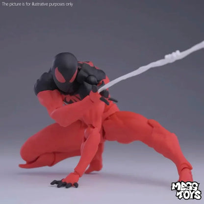 16cm MESS TOYS 1/12 Spider-Man Venom Symbiote Kaine Parker Scarlet Spider Black & Red Suit Action Figure Anime Model Toy Gifts