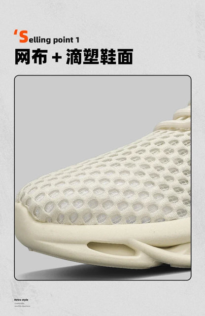 Breathable Mesh Summer Men Platform Sneakers Lightweight Casual Loafers Shoes for Running Tennis Hiking Outdoor Daily Wear