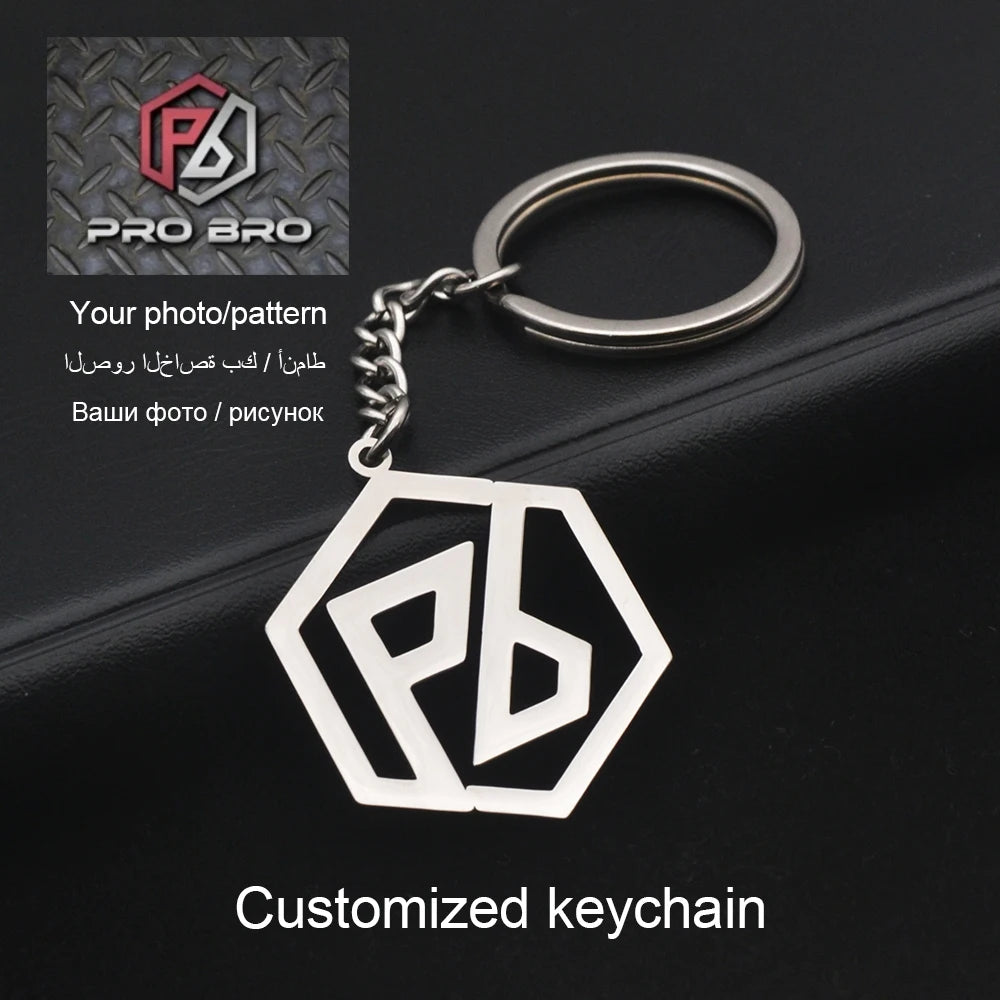 Personalized Logo Keychain, Wholesale Custom Company Logo Pendant, Stainless Steel Material Custom Metal Badge Keyring, Pendant