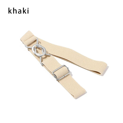 1PC Fashion Adjustable Children Elastic Belts Wide Candy Color Waist Belt Stretch Canvas Belt For Jeans Pants Kids Casual Belts