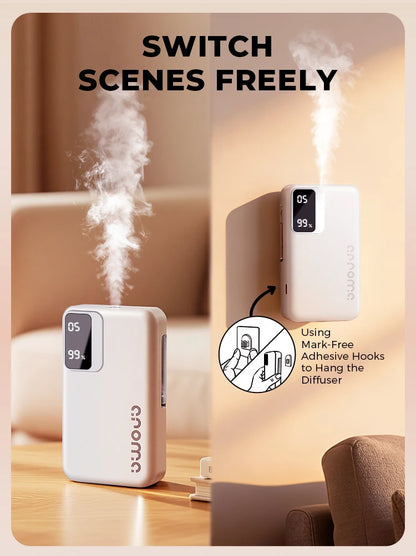 Smart Automatic Essential Oil Diffuser, Wall-Mounted Humidifier for Bathroom and Office, Compact Design,Atomization Working Mode