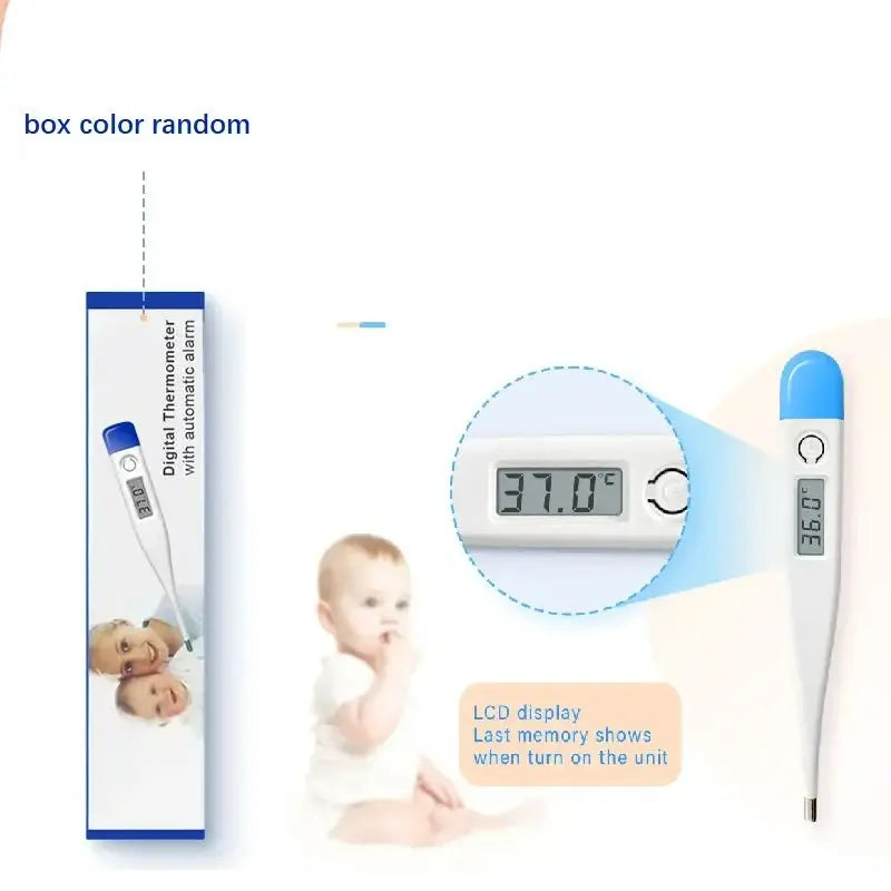 Thermometer for Fever Digital Basal Body Oral Armpit or Rectal Electronic LCD Display High-Precision Measurement Hot Sale