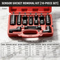 Universal Oxygen Sensor Socket Set O2 Lambda Sensor Removal Tool Kit Automotive Wrench Remover Installer Multi Size Box Tool
