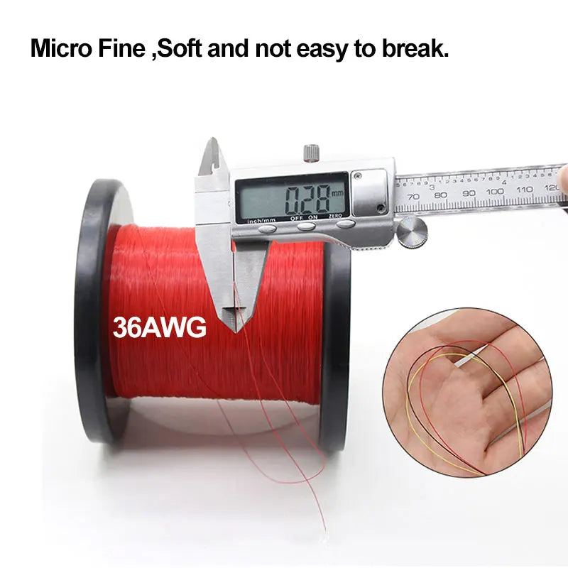 10-100M FEP Insulated 10064 PTFE Wire 40/36/34/32/30/28/26AWG Ultra Fine Micro Litz Wires Solder High Conductivity Copper Cable