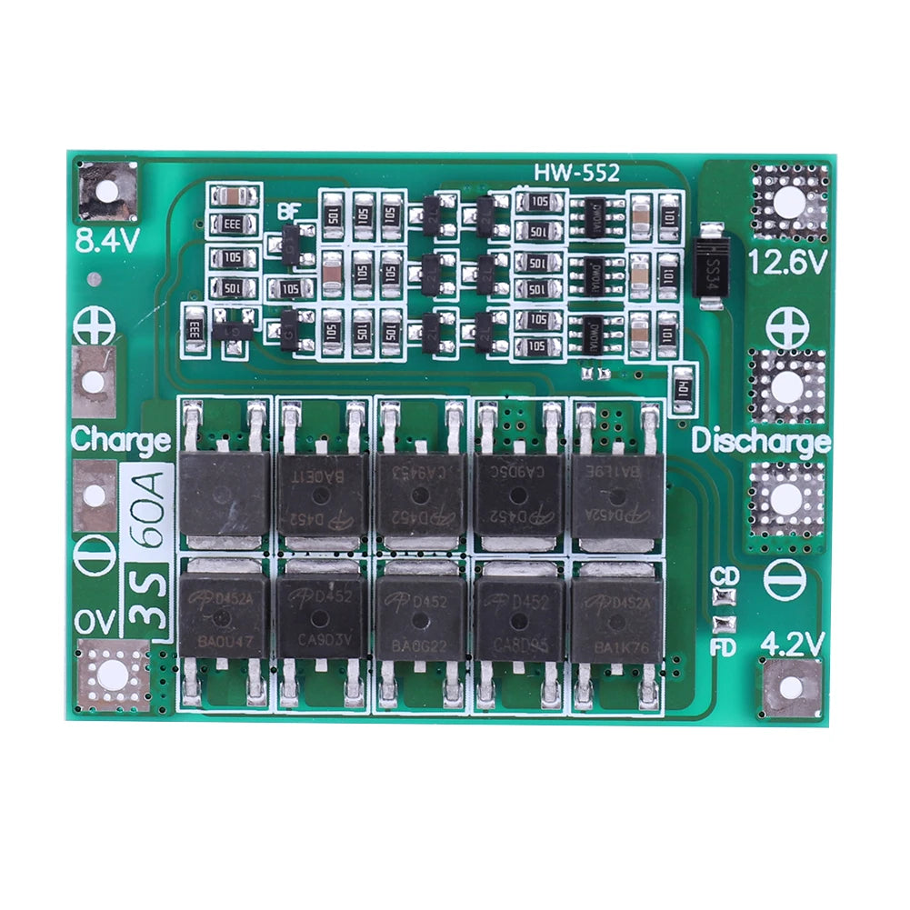 BMS 3S/4S 5A 10A 20A 25A 40A 60A Płytka zabezpieczająca ładowarkę do akumulatorów litowo-jonowych 18650 do wiertarki 12 V z funkcją wzmocnienia/balansu