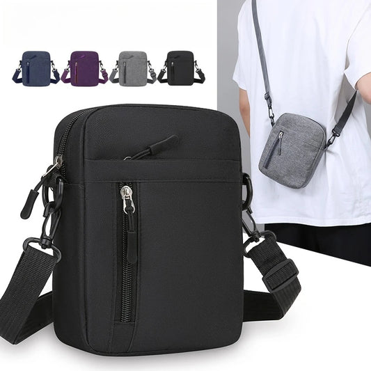 Lightweight Crossbody Bag Men Women Phone Water Resistant Nylon Commuter Travel Student Wallet Card Holder Mini Purse