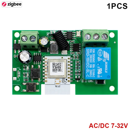 ZIGBEE 3.0 Smart Garage Door Opener AC DC7-32V 85-250V Remote Control Wireless Switch Relay Works with Tuya Smartlife Alexa