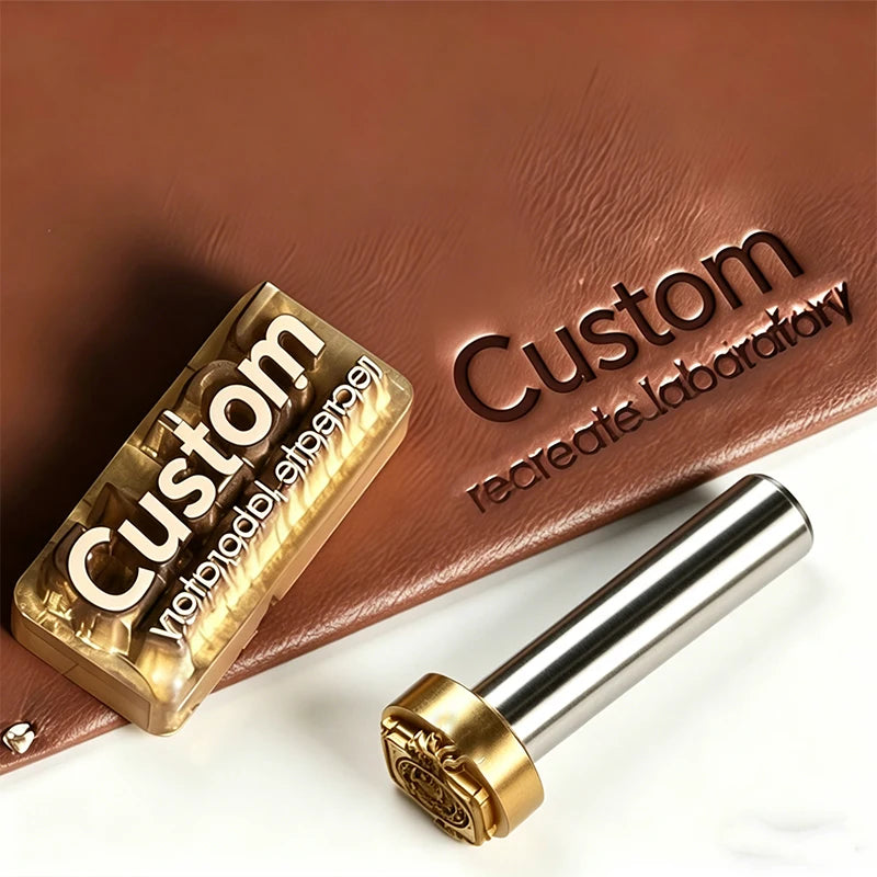 Personalized Leather Stamp Custom Logo Branding Iron Stamps Heating Brass Embosser Seals DIY Wood Cake Hamburger Craft Handmade