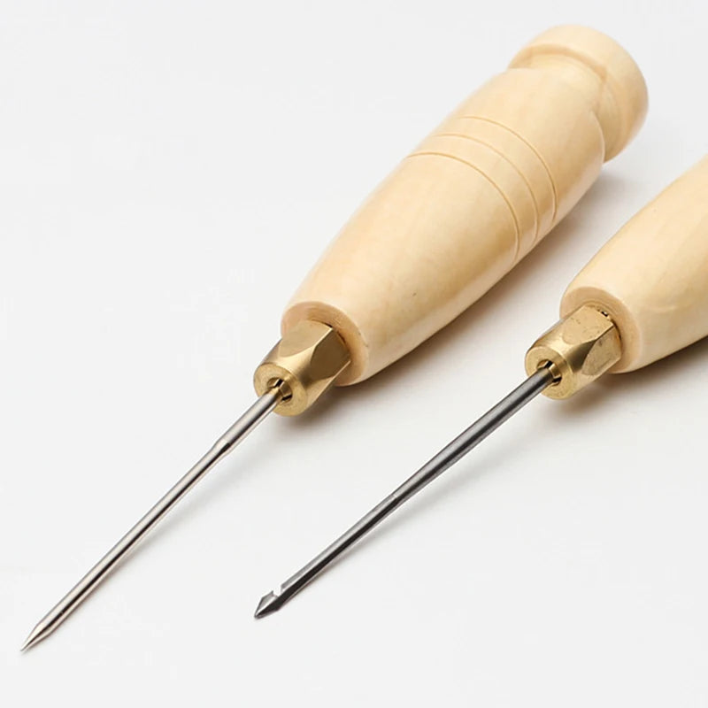 Leather Sewing Awl Set Replaceable Multifunctional Shoes Repair Tool Kit Punch Stitching Needles DIY Sewing Leathercraft