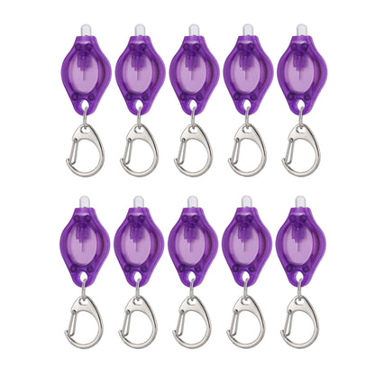1/10/50/100pc/Mini LED Keychain light White Red Yellow Green Blue Purple light flashlight Portable Emergency Lighting Torch lamp