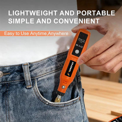 Mini Electric Rotary Tool 16000RPM USB Charging Power Tool Set 3.7V Lithium-Ion Battery Cordless Drill Pen for DIY Craft