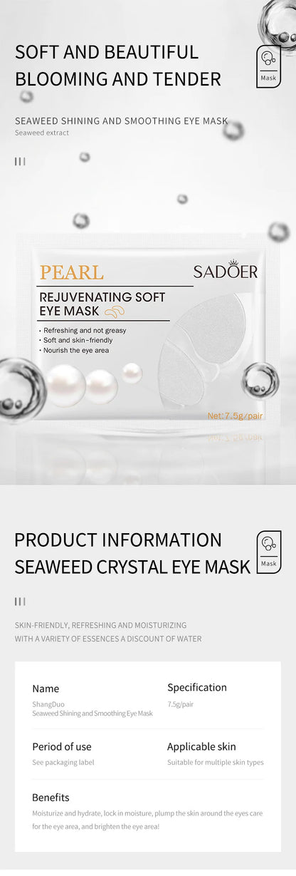 10 Pairs SADOER Crystal Collagen Eye Mask Anti Wrinkle Dark Circles Removal Eyes Bags Moisturizing Eye Patches Skin Care