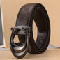 New 3.4cm fashion Women's Belt Formal Leather Canvas Male Belt High Quality Metal Automatic Buckle business Belt for men jeans