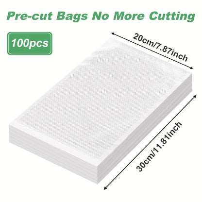 100pcs/lot BPA-Free Kitchen Vacuum Bags for Food Vacuum Sealer Packing Machine Food Storage Bag Kitchen Accessories