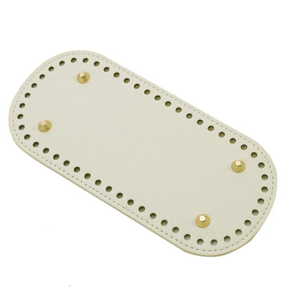 22*10Cm Oval Bottom For Knitted Bag PU Leather Bag Accessories Handmade Bottom DIY Crochet Bag Bottom Solid Color Bag Part NEW