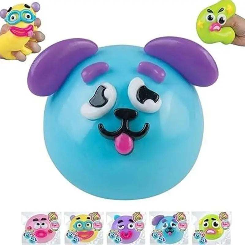 New-1Pcs Soft Moldable Cute Slow Rise Squeeze Toys New Smushers Curiosities Dog Face Swap Toy Relaxing Sensory