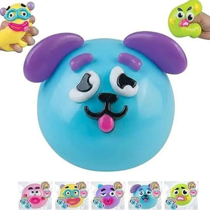 New-1Pcs Soft Moldable Cute Slow Rise Squeeze Toys New Smushers Curiosities Dog Face Swap Toy Relaxing Sensory