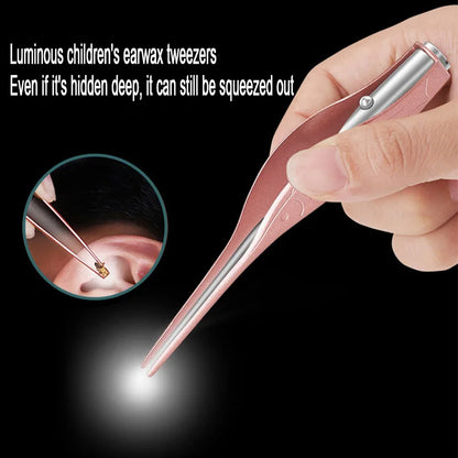 Ear wax remover with light LED Wax Removal Luminous Ear Scoop Cleaner Handy Ear Picking Tool for Hygiene and Health