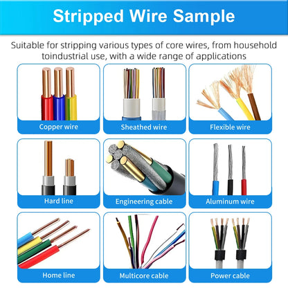 1-70mm² Wire Stripper Manual Wire Stripping Tool Cable Stripper Peeling Machine Compatible with Hand Crank Electric Drill Peeler