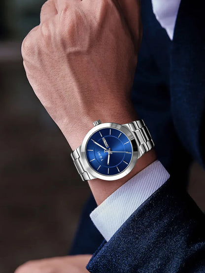 TOMI Luxury Business Men's Watch Gift Box Set Lapel Box Trendy Simple Multi-functional Quartz Watch Men's Watch Christmas