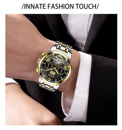2026 LIGE Automatic Mechanical Wrist Watches For Men Top Brand Luxury Tourbillon Men Watch Fashion Business Waterproof Watch Men