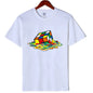 Summer Men's T-shirt High Quality Cotton Blend Magic Square Printing O-neck For Men Tees Casual Cool Hip Hop Short Sleeved Tops