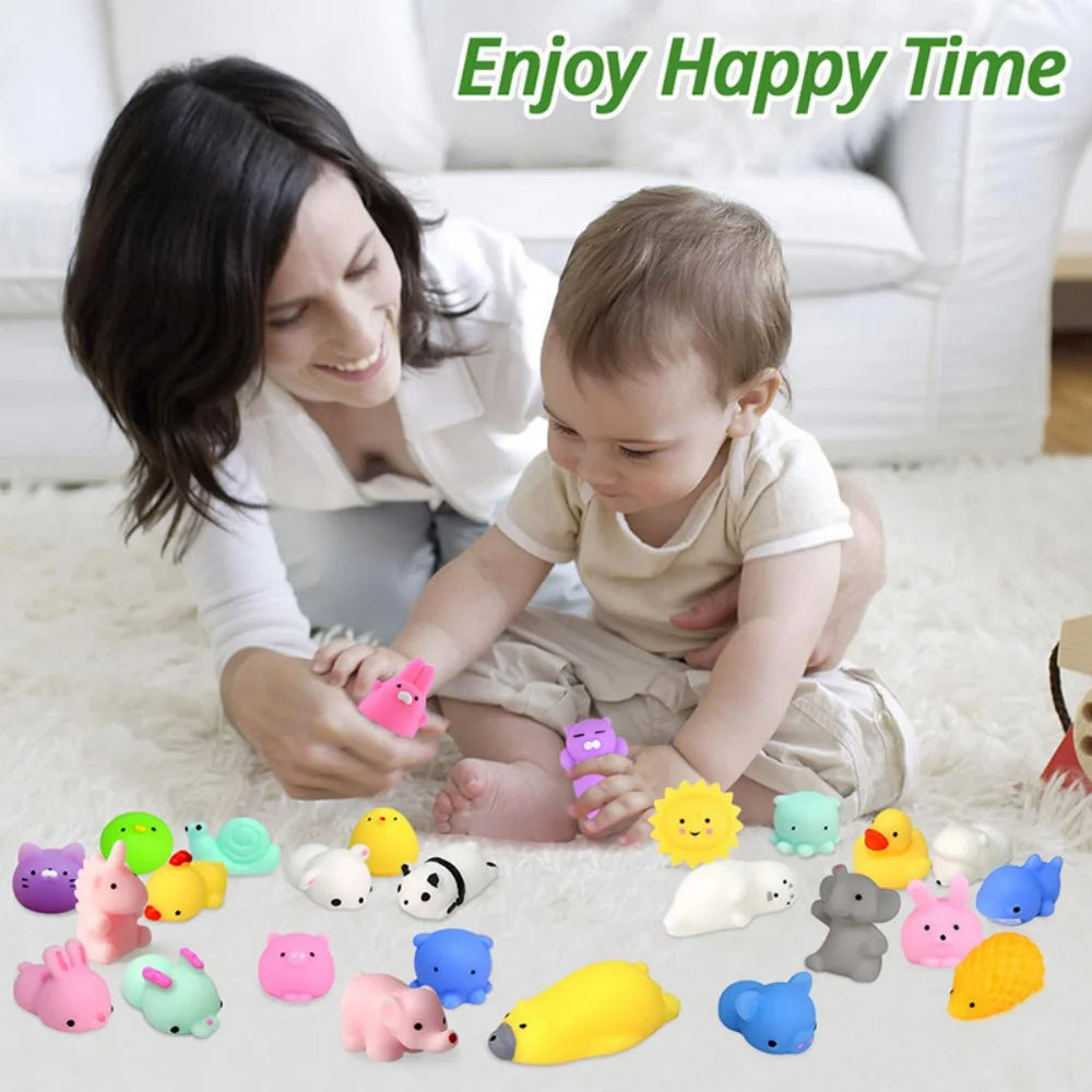 15-30PCS Mochi Squishies Kawaii Anima Squishy Toys For Kids Antistress Ball Squeeze Party Favors Stress Relief Toys For Birthday