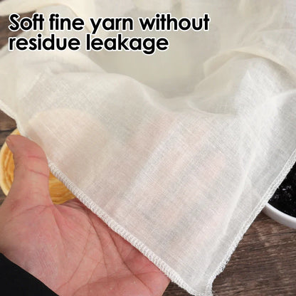 Reusable Nut Milk Cloth Bag Strainers Unbleached Natural Cotton Cheesecloth Cheese Yogurt Tofu Filter Kitchen Fine Mesh Strainer