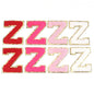 8pcs Sweet 26 Letters Towel Embroidery Patch Pink A-Z Self-adhesive Sticker Decoration For DIY Apparel Bag Crafts Accessories
