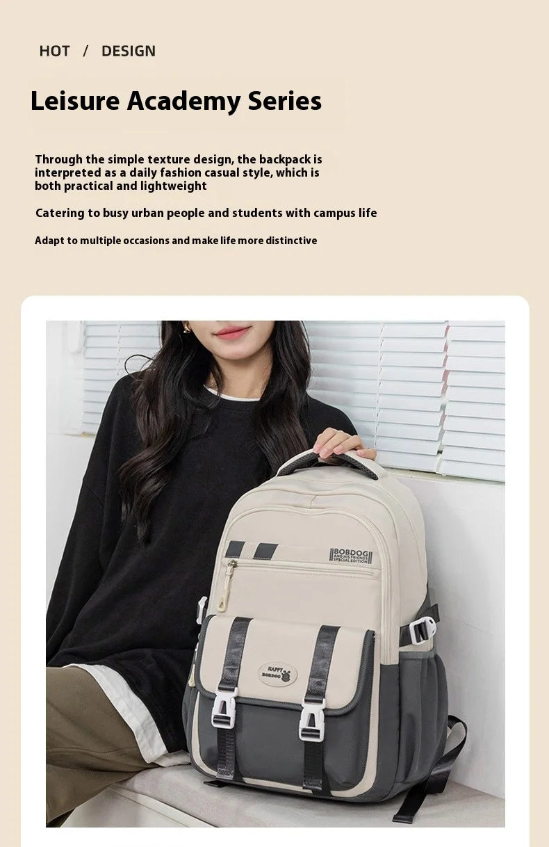 New School Bag with High Appearance Level Junior High School Backpack Large Capacity Primary School Backpack Ins Wind