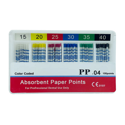 With Scale Dental Absorbent Paper Points Taper 04 15#-40# Dental Pure Cotton Fiber Paper Endodontics Treatment Consumables