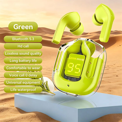 HiFi Stereo Wireless Bluetooth In-ear Headphone Heavy Bass Digital Display Low-delay Sports Earplugs Game Music HD Call Earphone